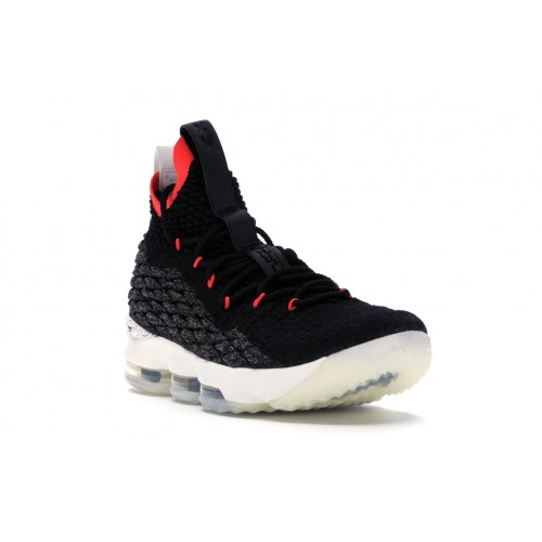 Кроссы Nike LeBron 15 Black Bright Crimson - мужская сетка размеров