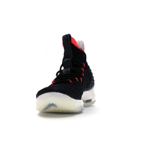 Кроссы Nike LeBron 15 Black Bright Crimson - мужская сетка размеров