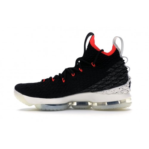 Кроссы Nike LeBron 15 Black Bright Crimson - мужская сетка размеров