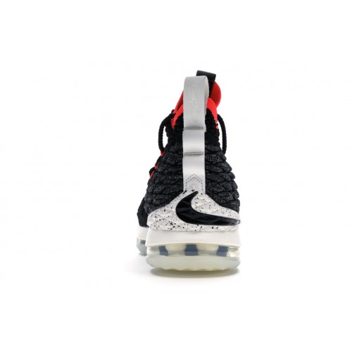 Кроссы Nike LeBron 15 Black Bright Crimson - мужская сетка размеров