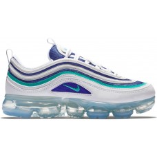 Подростковые кроссовки Nike Air VaporMax 97 White Indigo Burst Hyper Jade (GS)
