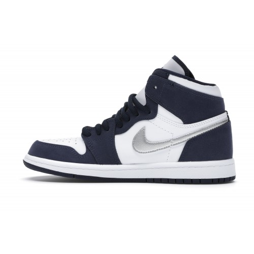 Кроссы Jordan 1 Retro High COJP Midnight Navy (PS) - детская сетка размеров
