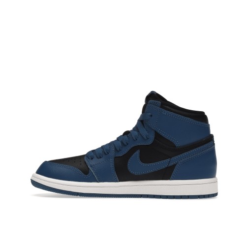 Кроссы Jordan 1 Retro High OG Dark Marine Blue (PS) - подростковая сетка размеров