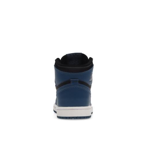Кроссы Jordan 1 Retro High OG Dark Marine Blue (PS) - подростковая сетка размеров