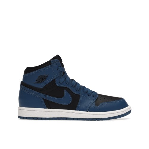 Кроссы Jordan 1 Retro High OG Dark Marine Blue (PS) - подростковая сетка размеров