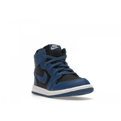 Air Jordan 1 Retro High OG TD Dark Marina Blue - детская сетка размеров