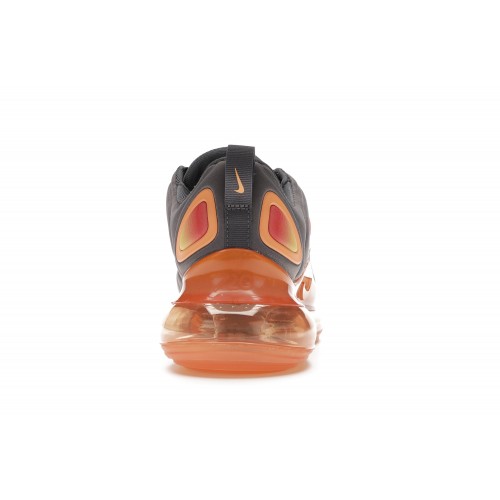 Кроссы Nike Air Max 720 Black Fuel Orange (GS) - подростковая сетка размеров