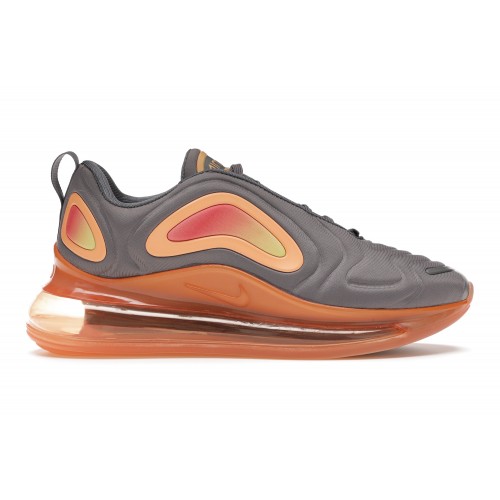 Кроссы Nike Air Max 720 Black Fuel Orange (GS) - подростковая сетка размеров