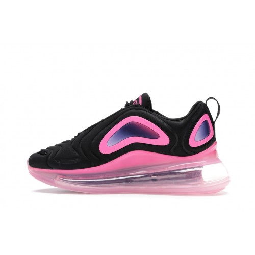 Кроссы Nike Air Max 720 Black Laser Fuchsia (GS) - подростковая сетка размеров