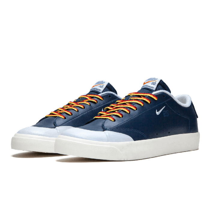 Nike SB Blazer Low XT Quartersnacks Navy - мужская сетка размеров Nike SB Blazer Low XT Quartersnacks Navy - мужская сетка размеров