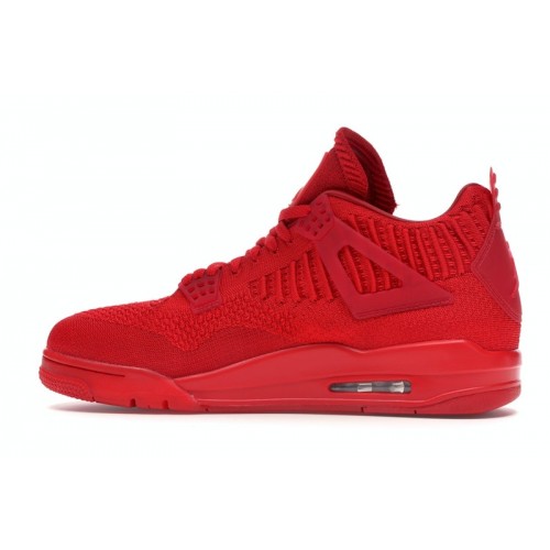 Кроссы Jordan 4 Retro Flyknit Red - мужская сетка размеров