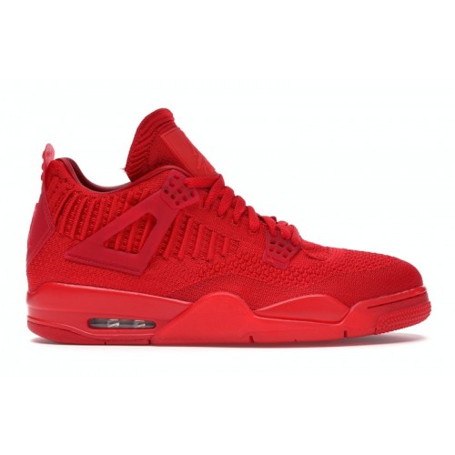 Кроссы Jordan 4 Retro Flyknit Red - мужская сетка размеров