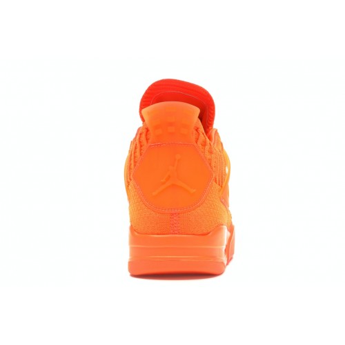 Кроссы Jordan 4 Retro Flyknit Orange - мужская сетка размеров