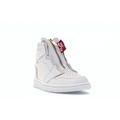 Кроссы Jordan 1 Retro High Zip White (W) - женская сетка размеров
