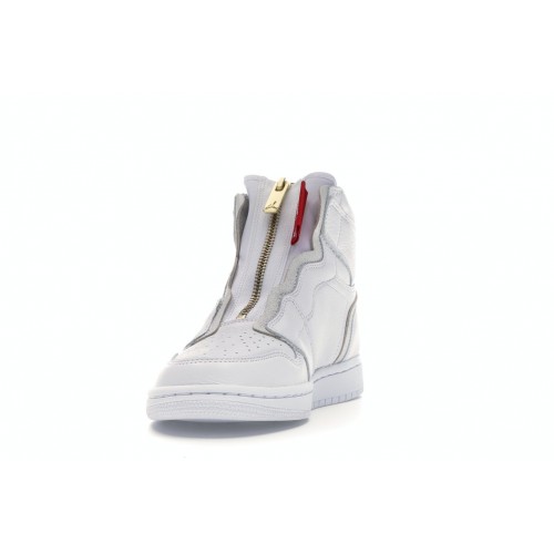 Кроссы Jordan 1 Retro High Zip White (W) - женская сетка размеров
