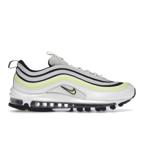 Кроссы Nike Air Max 97 White Black Volt - мужская сетка размеров