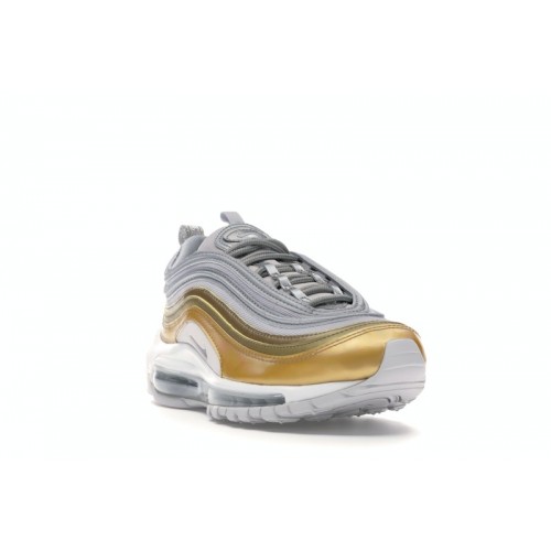 Кроссы Nike Air Max 97 Vast Grey Metallic Gold (W) - женская сетка размеров