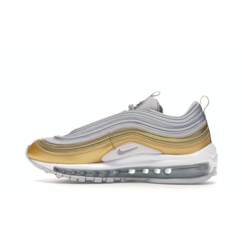 Кроссы Nike Air Max 97 Vast Grey Metallic Gold (W) - женская сетка размеров