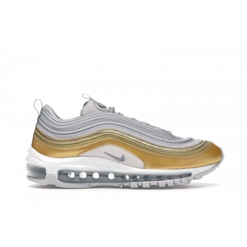 Кроссы Nike Air Max 97 Vast Grey Metallic Gold (W) - женская сетка размеров