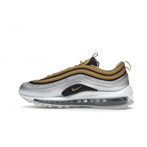 Кроссы Nike Air Max 97 Metallic Gold Black (W) - женская сетка размеров