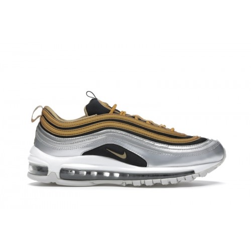 Кроссы Nike Air Max 97 Metallic Gold Black (W) - женская сетка размеров