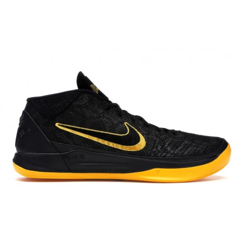 Кроссы Nike Kobe A.D. Mid Lakers Black Mamba - мужская сетка размеров