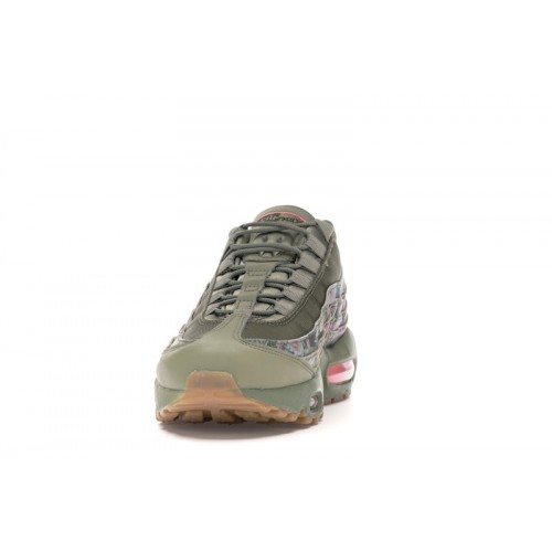 Кроссы Nike Air Max 95 Floral Neutral Olive (W) - женская сетка размеров