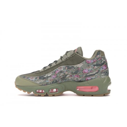 Кроссы Nike Air Max 95 Floral Neutral Olive (W) - женская сетка размеров