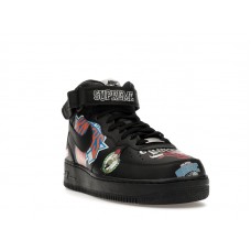 Nike Air Force 1 Mid Supreme NBA Black