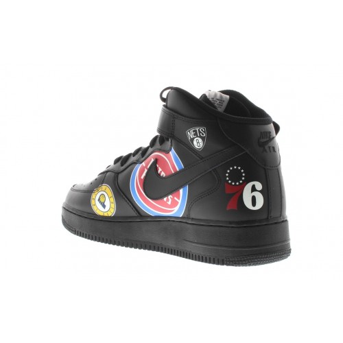 Мужские кроссовки Nike Air Force 1 Mid Supreme NBA Black