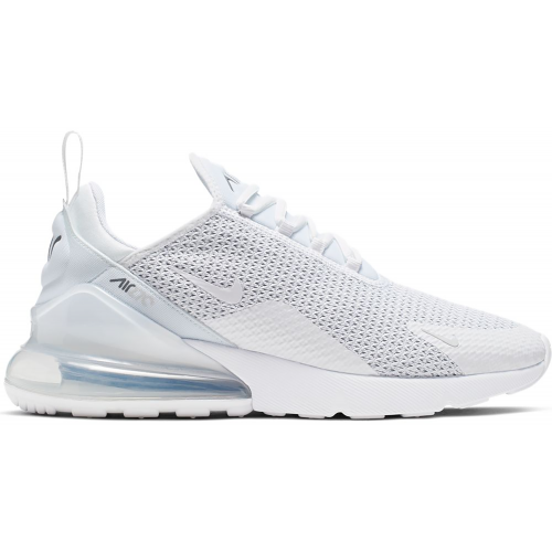 Кроссы Nike Air Max 270 White Pure Platinum - мужская сетка размеров