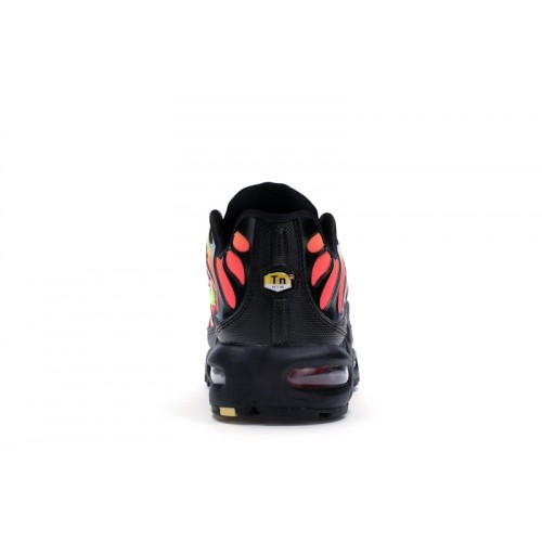 Кроссы Nike Air Max Plus Black Volt Solar Red (W) - женская сетка размеров