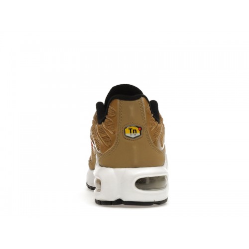 Кроссы Nike Air Max Plus Metallic Gold (2018) (GS) - подростковая сетка размеров