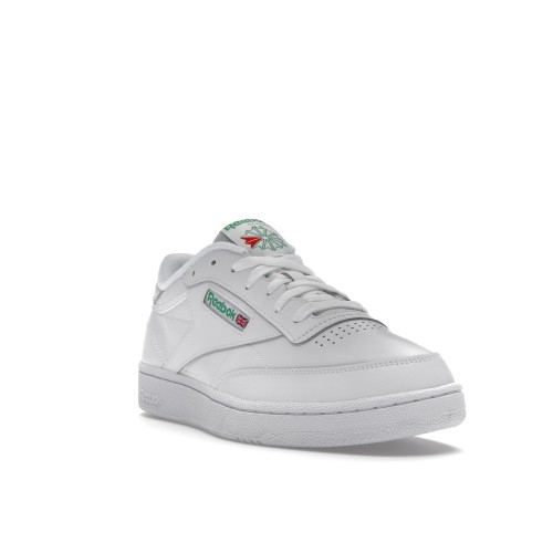 Кроссы Reebok Club C 85 White/Green - мужская сетка размеров