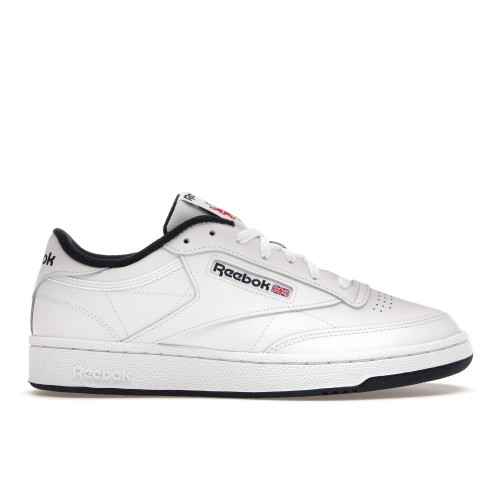 Кроссы Reebok Club C 85 White Navy - мужская сетка размеров