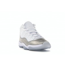 Женские кроссовки Jordan 11 Retro White Metallic Silver (W)