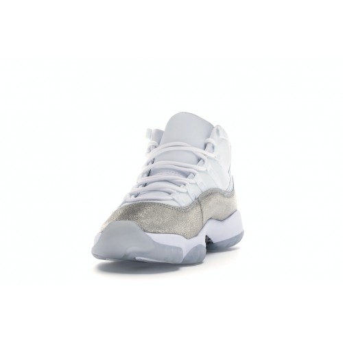 Кроссы Jordan 11 Retro White Metallic Silver (W) - женская сетка размеров