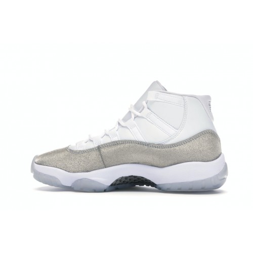Кроссы Jordan 11 Retro White Metallic Silver (W) - женская сетка размеров