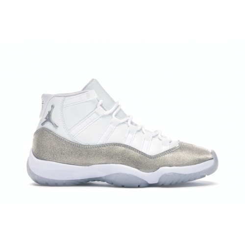 Кроссы Jordan 11 Retro White Metallic Silver (W) - женская сетка размеров