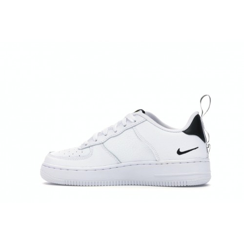 Кроссы Nike Air Force 1 Low Utility White Black (GS) - подростковая сетка размеров