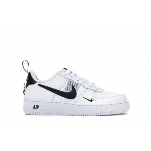 Кроссы Nike Air Force 1 Low Utility White Black (GS) - подростковая сетка размеров