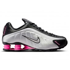 Женские кроссовки Nike Shox R4 Black Metallic Silver Pinksicle (W)