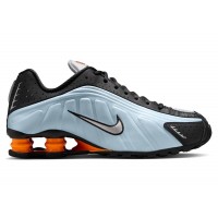 Женские кроссовки Nike Shox R4 Blue Tint Total Orange Black Metallic Silver (W)