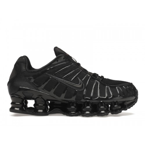 Кроссы Nike Shox TL Black Max Orange (W) - женская сетка размеров