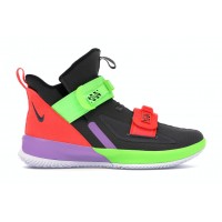 Кроссовки Nike LeBron Soldier 13 Thunder Grey Bright Crimson Electric Green