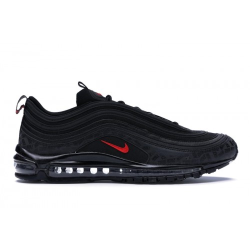 Кроссы Nike Air Max 97 All-Over Print Black Red - мужская сетка размеров