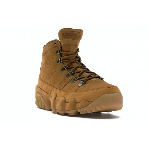 Кроссы Jordan 9 Retro Boot Wheat - мужская сетка размеров