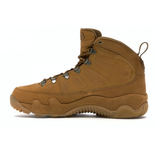 Кроссы Jordan 9 Retro Boot Wheat - мужская сетка размеров