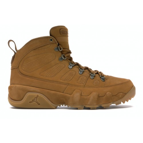 Кроссы Jordan 9 Retro Boot Wheat - мужская сетка размеров