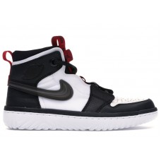 Jordan 1 High React Black White Gym Red